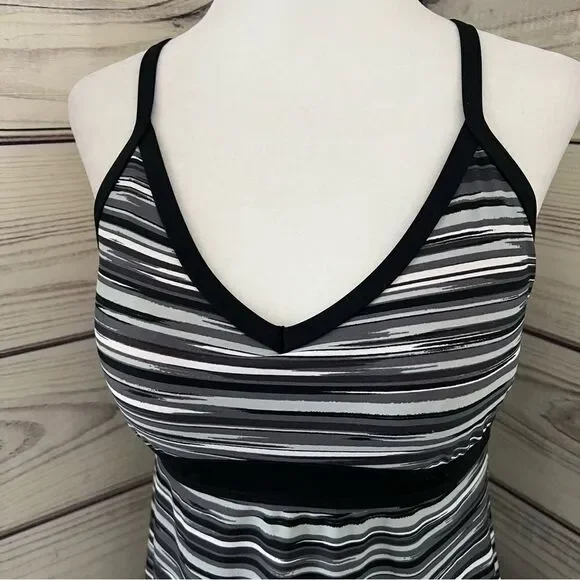 ATHLETA Shorebreak Black & Grey Athletic Swim & Beach Dress - Picture 3 of 8